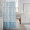Bath Bliss Blue Scale Design PEVA Shower Curtain
